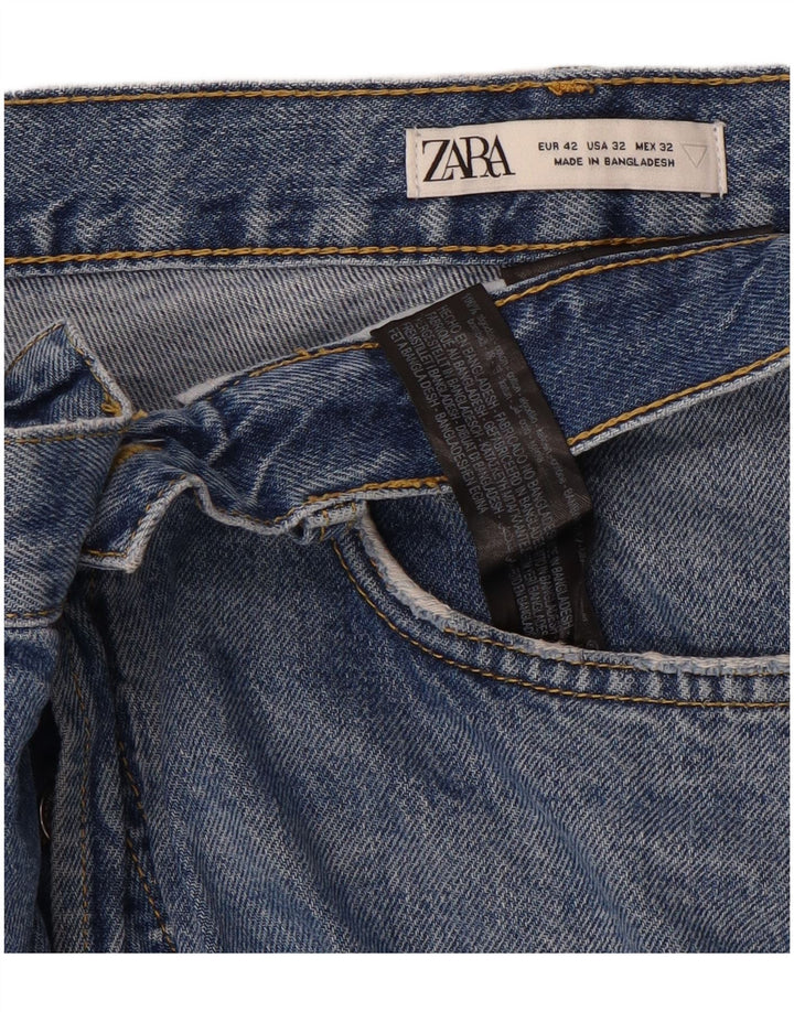 Мужские зауженные джинсы ZARA EU 42, большие W32 L26, синие, хлопок