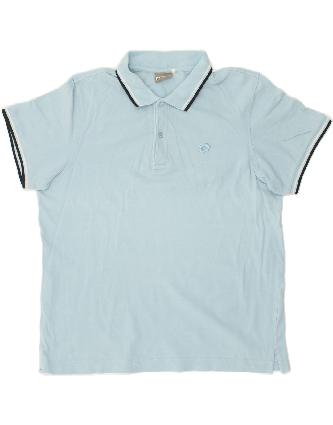 LOTTO Mens Polo Shirt XL Blue Cotton Vintage Lotto and Second-Hand Lotto from Messina Hembry 