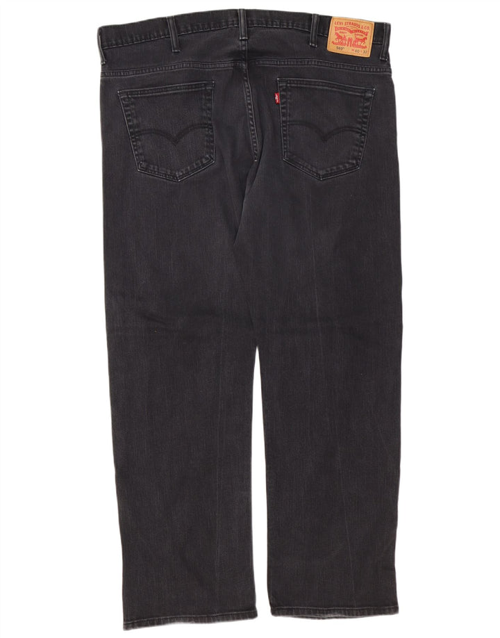Мужские прямые джинсы LEVI'S 569 W40 L30, черный хлопок