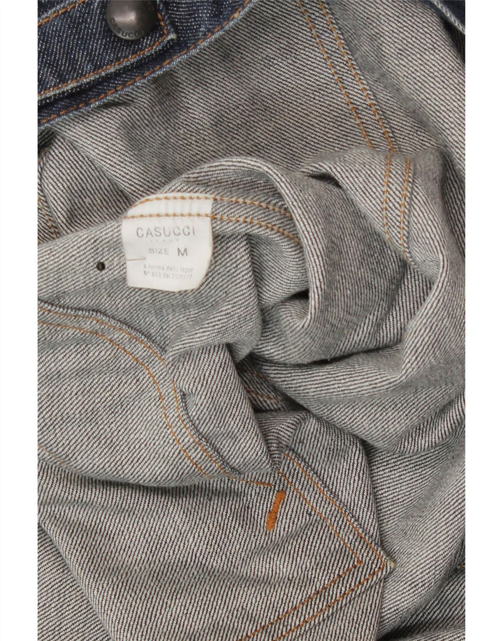 Мужская джинсовая куртка Casucci UK 38, средний синий хлопок, хлопок