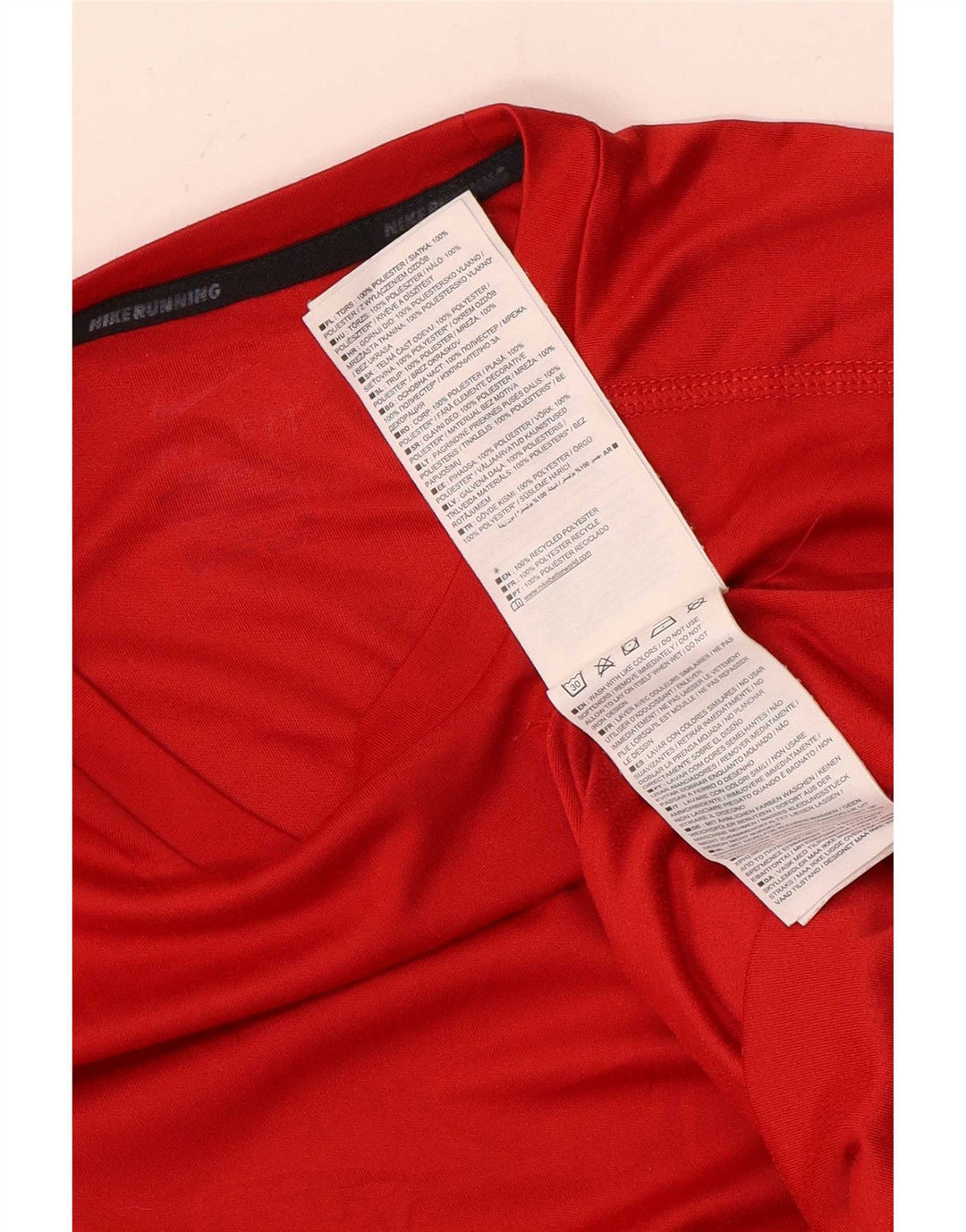 Мужская футболка Nike Dri Fit с графическим рисунком, красный полиэстер среднего размера