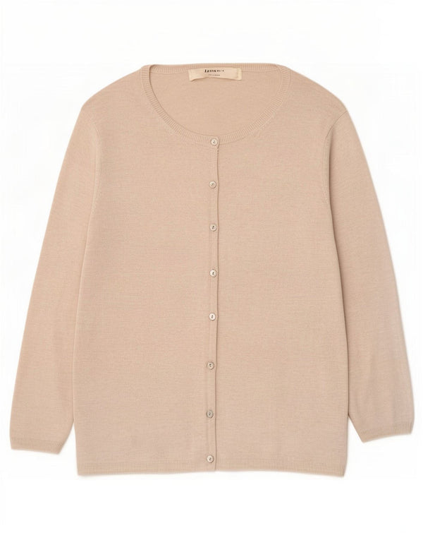 Женский кардиган с рукавом 3/4 Zara UK 12, средний бежевый