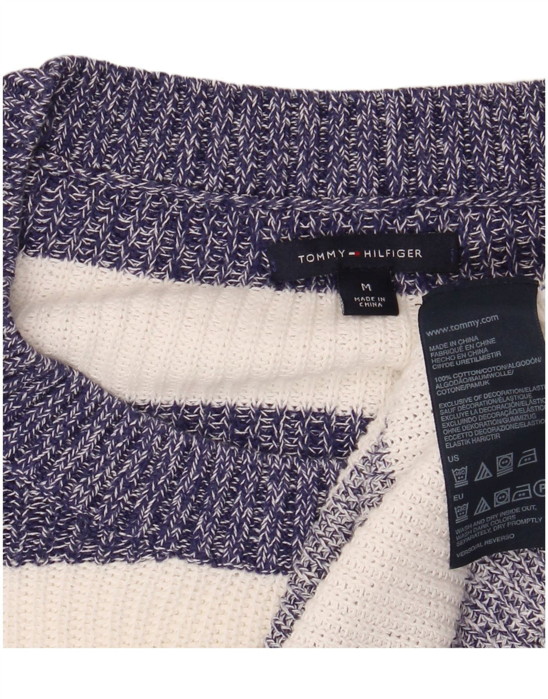 Женский джемпер с вырезом «лодочка» TOMMY HILFIGER UK 14, средний темно-синий