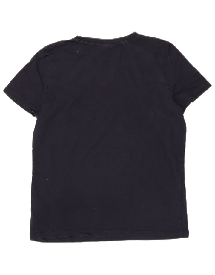 TOMMY HILFIGER Женская футболка с рисунком Top UK 12 Medium Navy Blue Хлопок