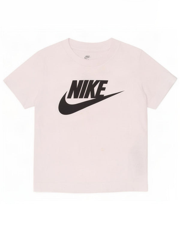 Футболка с рисунком Nike для мальчиков, топ 2–3 лет, белый хлопок