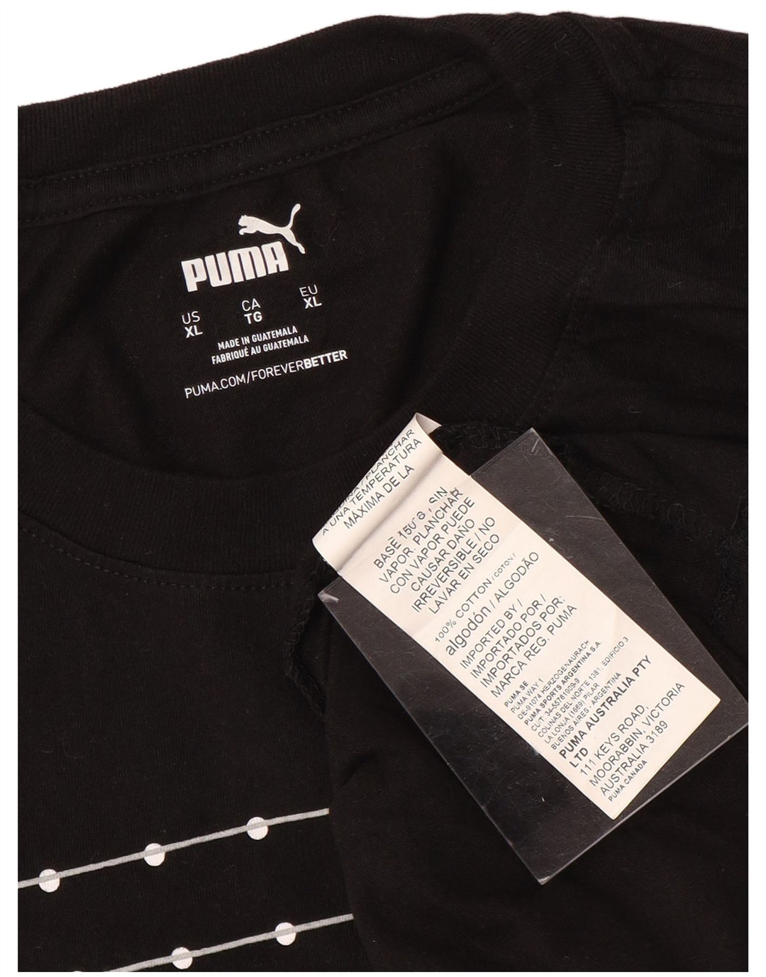 Мужская футболка с рисунком PUMA Top XL, черный хлопок