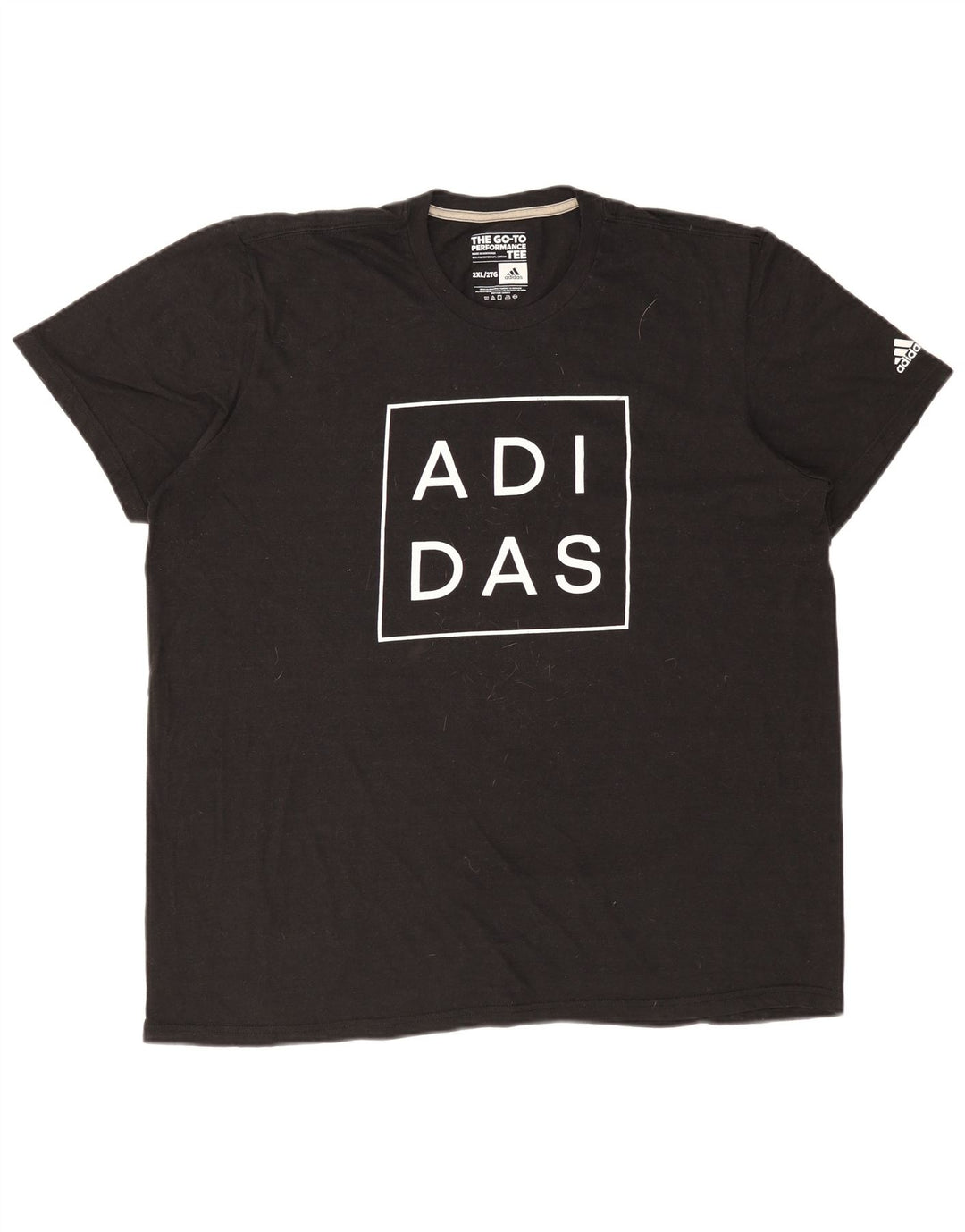 Мужская футболка с рисунком ADIDAS 2XL, черный полиэстер