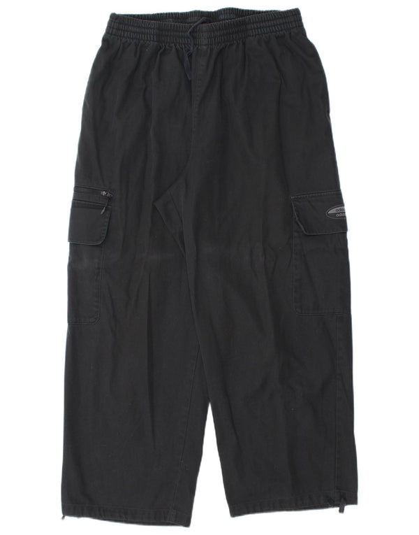 Мужские широкие брюки-карго Adidas, большие W34 L26, черные, хлопковые