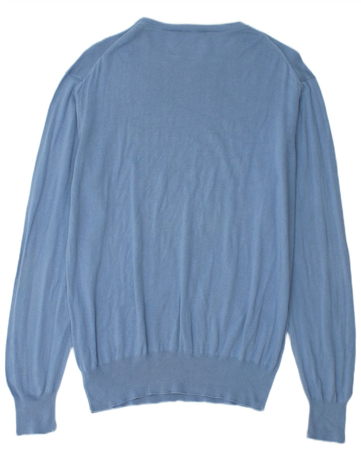 TRUSSARDI Мужской свитер с круглым вырезом IT 52 Большой Синий Хлопок