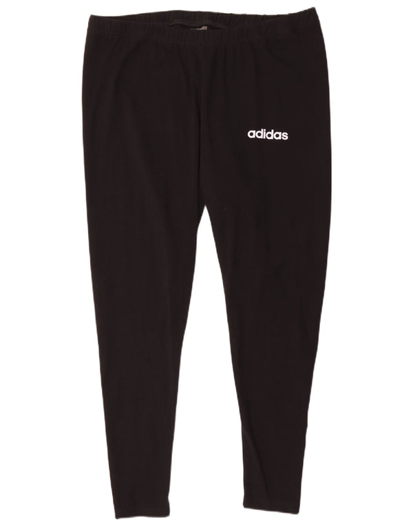 Женские леггинсы Adidas UK 28/30 3XL, черные, хлопок