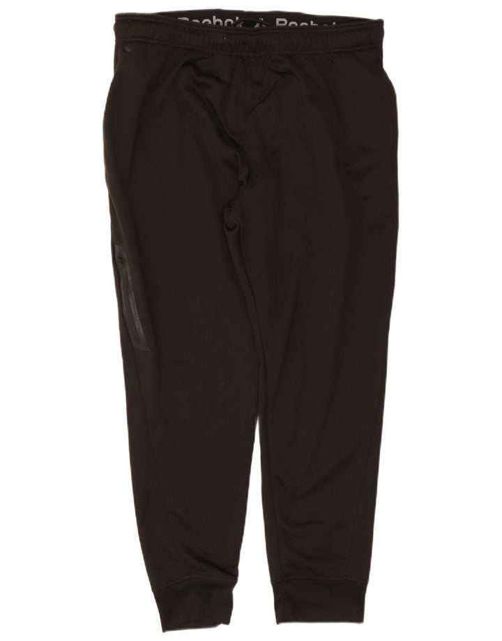 REEBOK Mens Tracksuit Trousers Joggers XL  Black Polyester