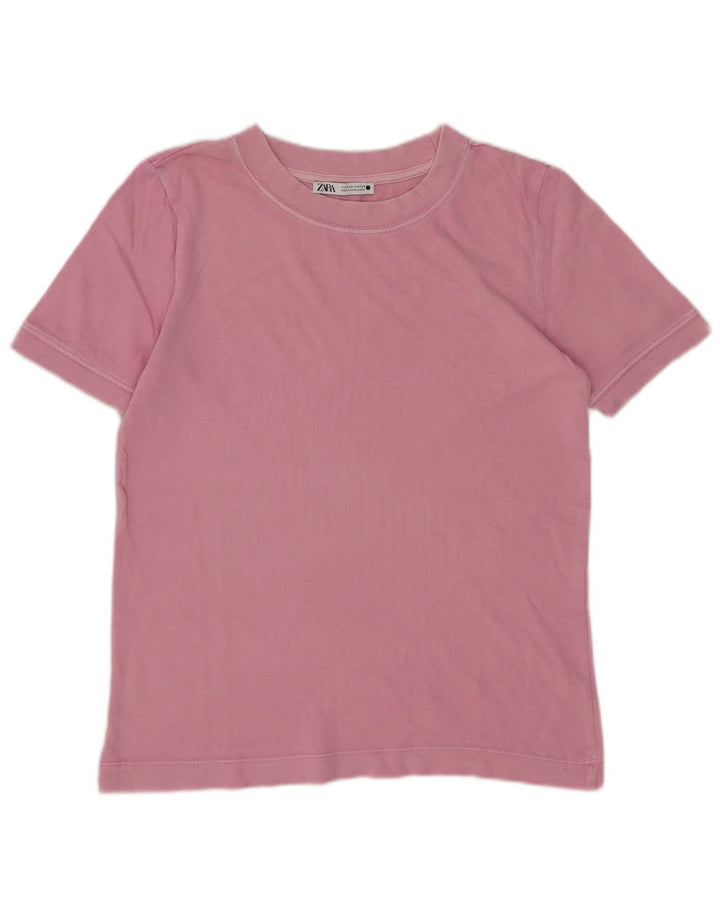 Женская футболка Zara Top UK 10, маленькая розовая