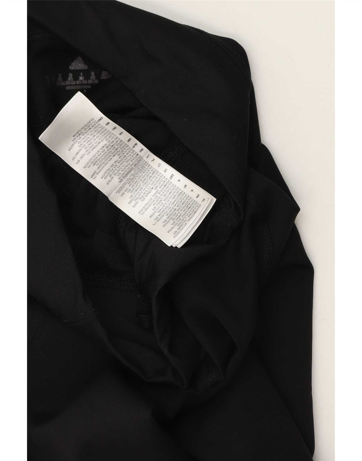 Женские леггинсы-капри Adidas UK 8, маленькие черные из полиэстера