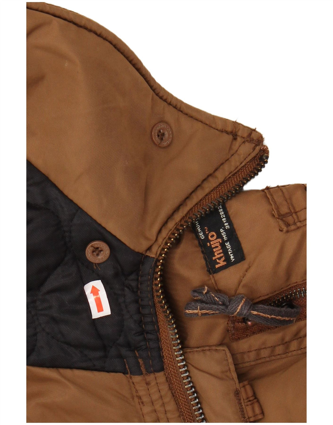 Женская парка KHUJO с капюшоном в стиле милитари, Великобритания 14, средний коричневый, полиэстер