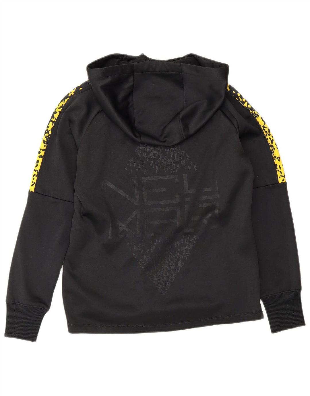 Джемпер с капюшоном на молнии с рисунком Nike для мальчиков Dri Fit, 10–11 лет, средний черный