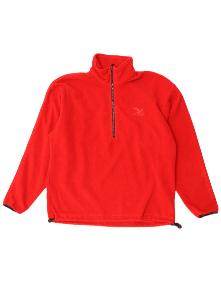 SALEWA Мужской флисовый джемпер с воротником на молнии, средний красный, полиэстер