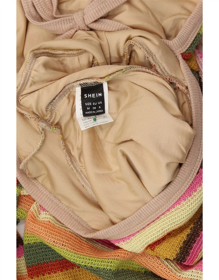 SHEIN Женский комбинезон с бретелькой на бретельках UK 14, средний полиэстер в разноцветную полоску