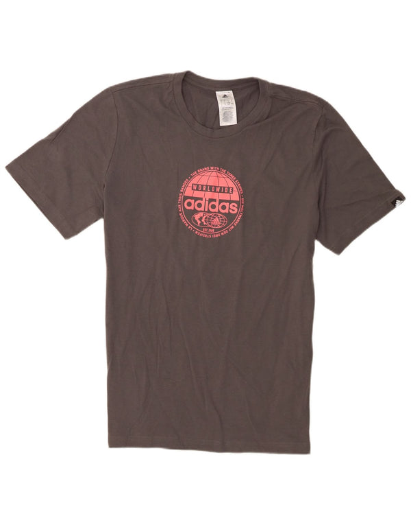 Adidas Mens Graphic T-Shirt Top Large Grey Cotton