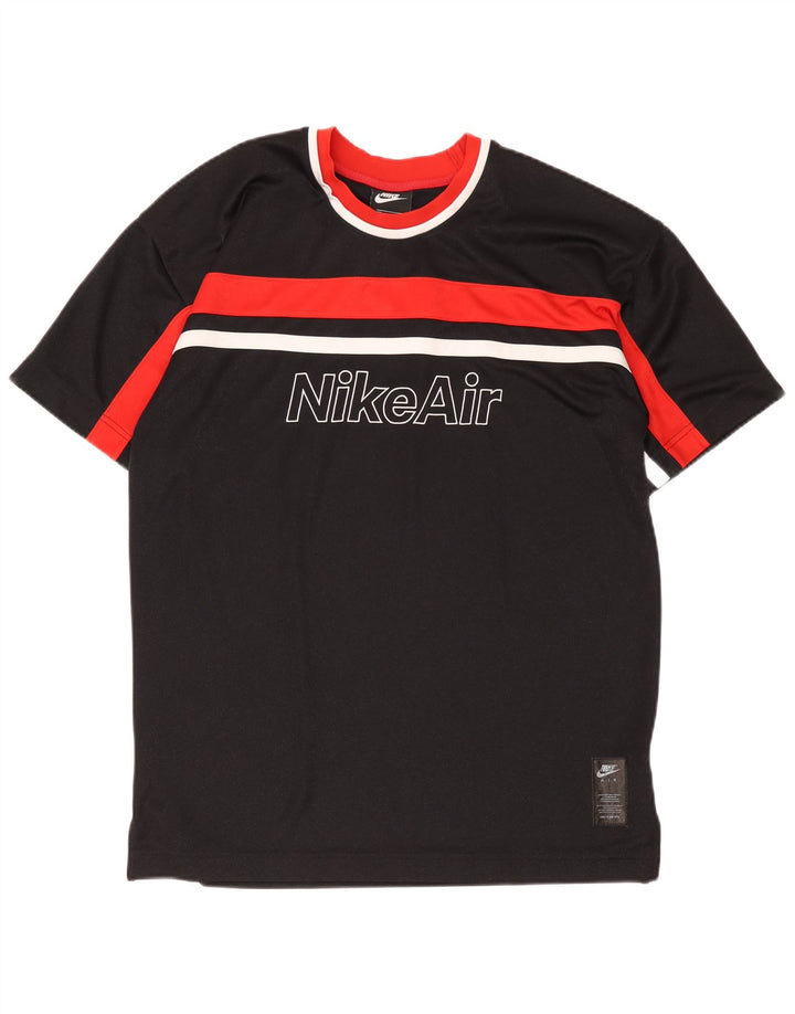 Мужская футболка с графикой Nike Regular, верх среднего размера, черный полиэстер с цветными блоками
