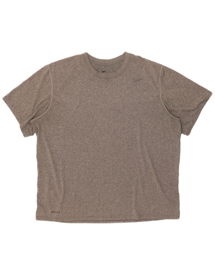 Мужская футболка Nike Dri Fit 2XL, серый полиэстер с крапинками