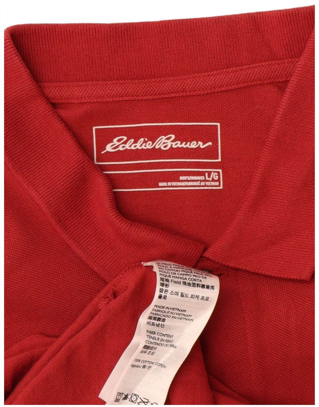Мужская рубашка поло Eddie Bauer, большая красная хлопковая
