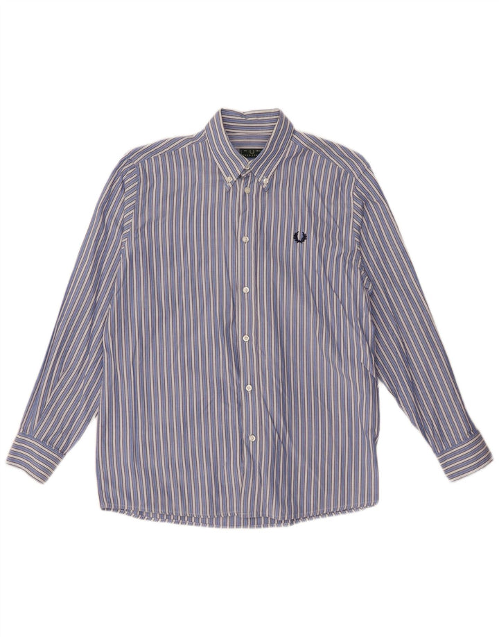 Рубашка Fred Perry для мальчиков 11-12 лет, хлопковая синяя полоска