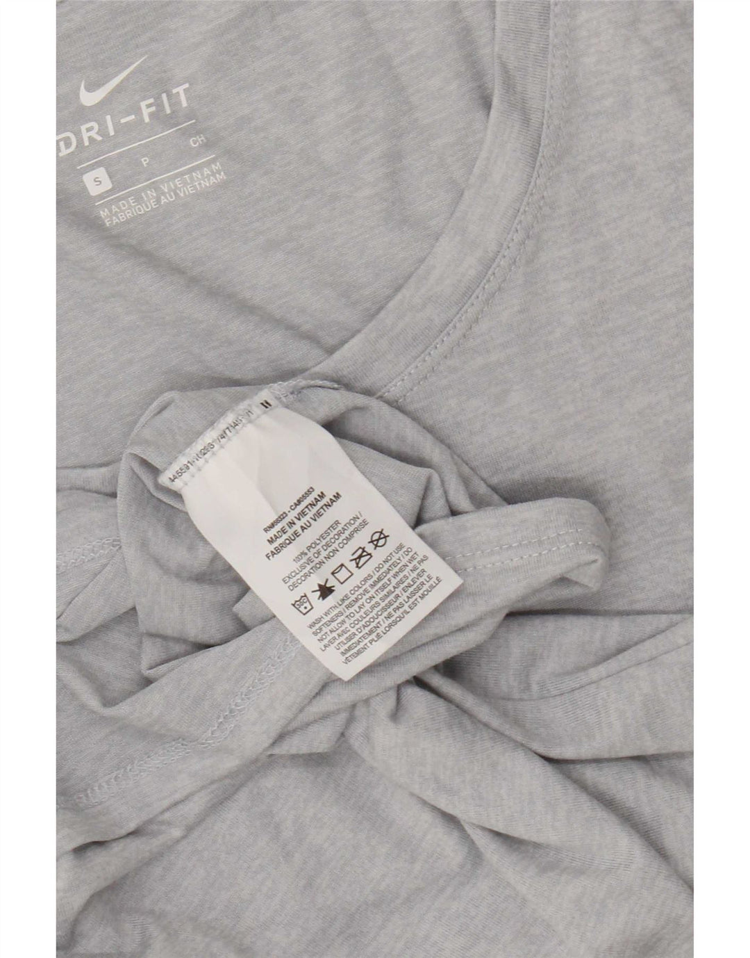 Женская футболка Nike Dri Fit Top UK 10, маленький серый полиэстер с крапинками