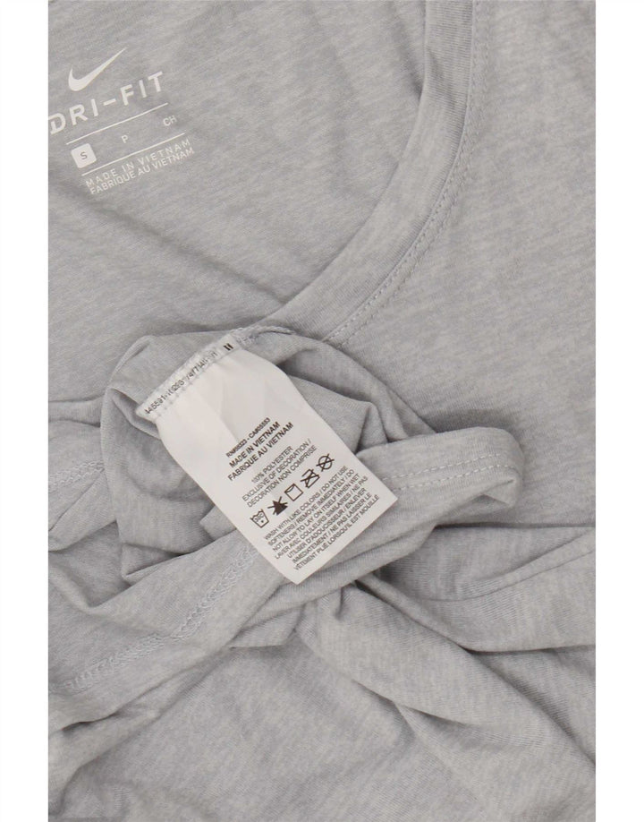 Женская футболка Nike Dri Fit Top UK 10, маленький серый полиэстер с крапинками