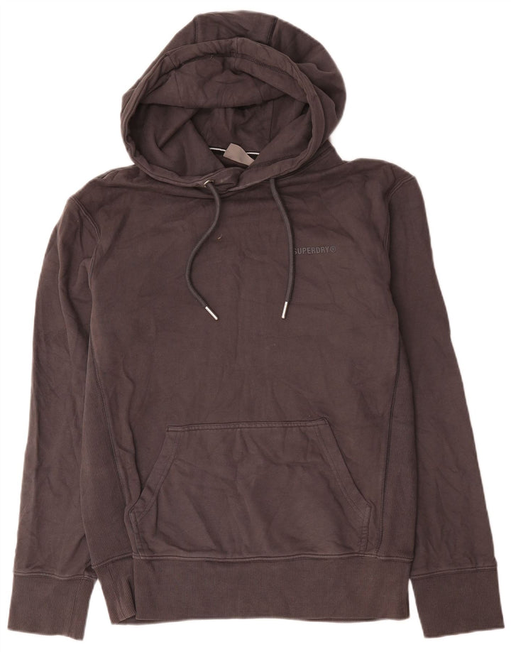 Мужской джемпер с капюшоном Superdry, маленький серый, хлопок