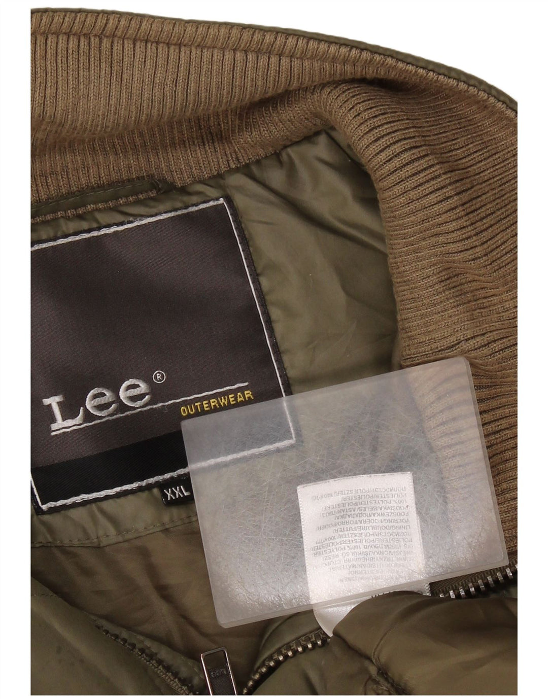 Мужская стеганая куртка LEE UK 44 2XL хаки, полиэстер