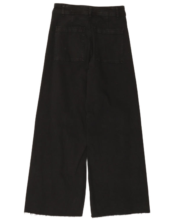 Женские широкие джинсы Zara EU 40 Medium W30 L28, черные