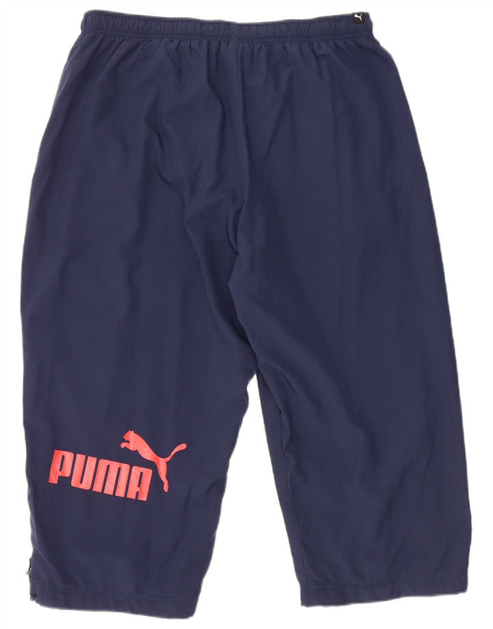 Мужские спортивные шорты-бермуды с рисунком PUMA XL, темно-синие, полиэстер