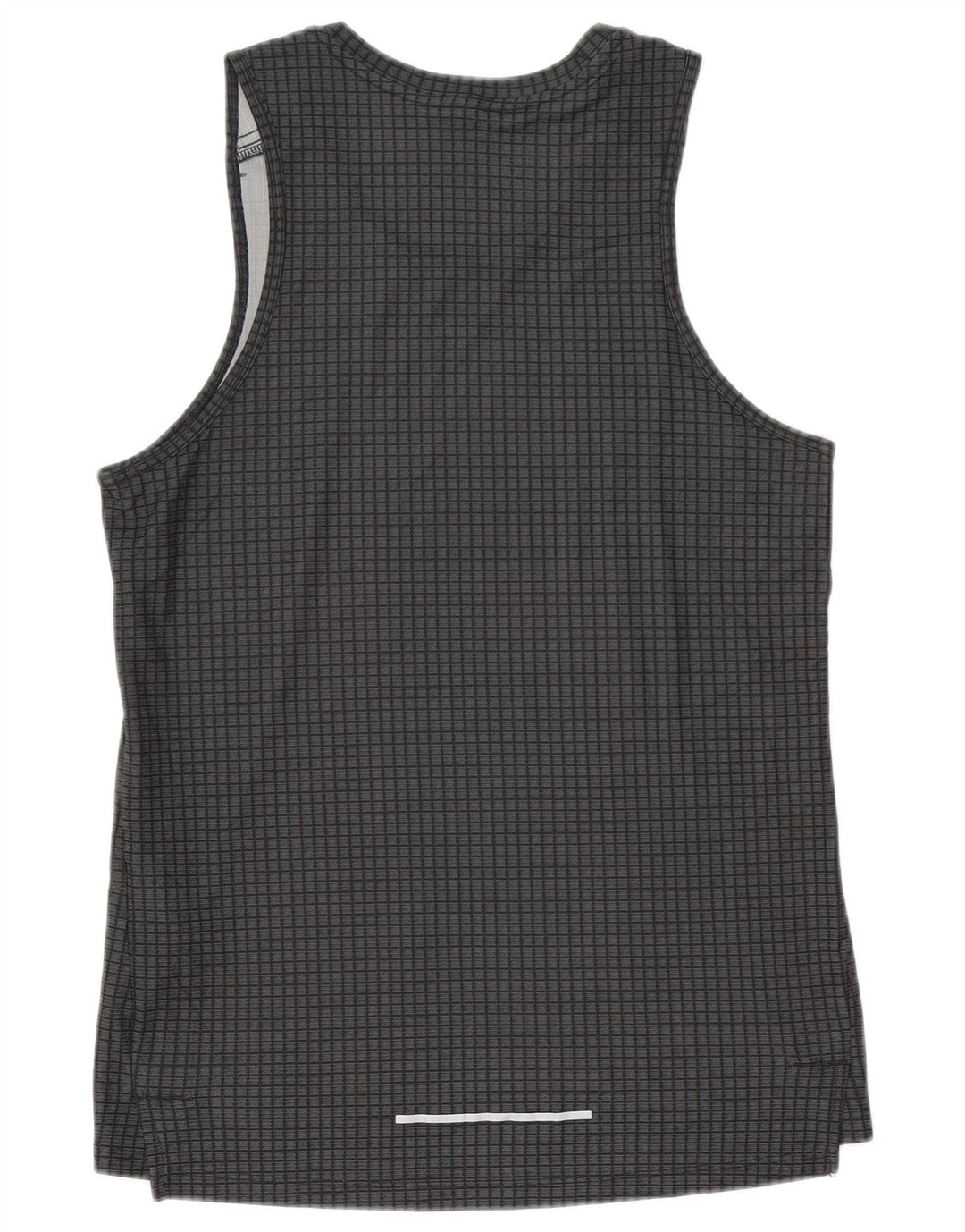 Мужской жилет Nike Dri Fit, маленький серый полиэстер в клетку