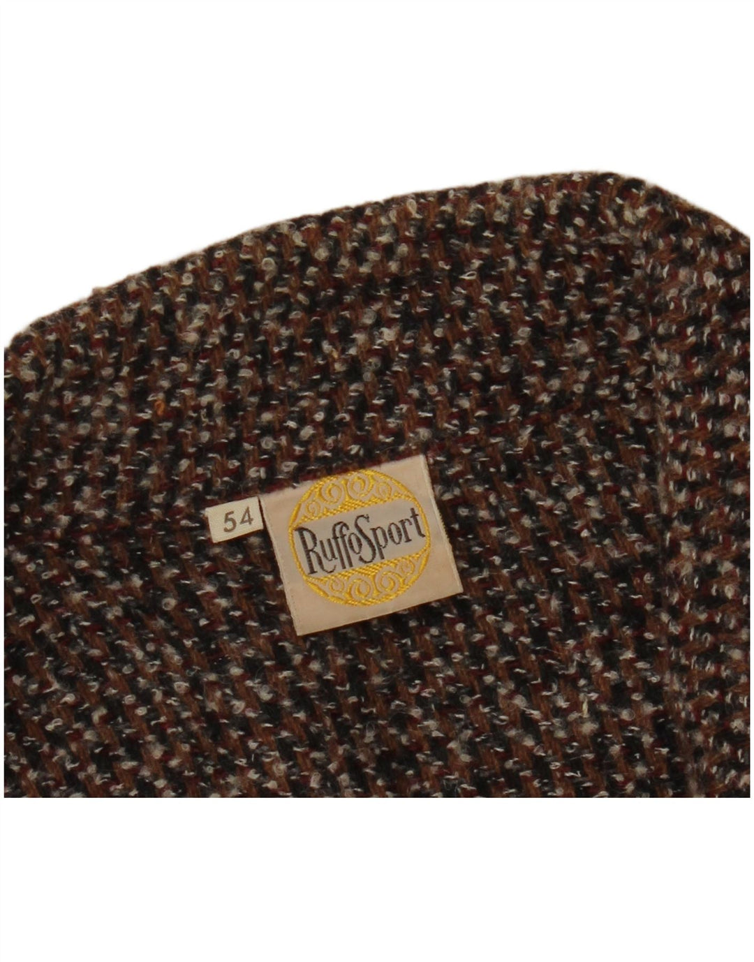 Мужской свитер-кардиган VINTAGE IT 54 XL Коричневый в крапинку