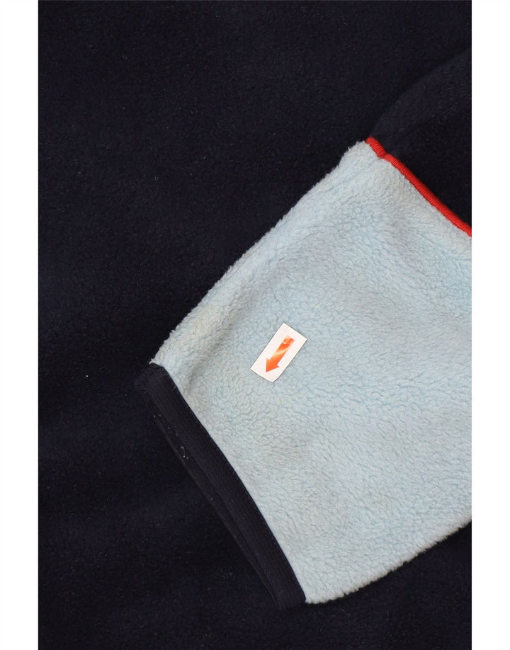 Мужской флисовый джемпер Ellesse, большой размер, темно-синий, полиэстер с цветными блоками