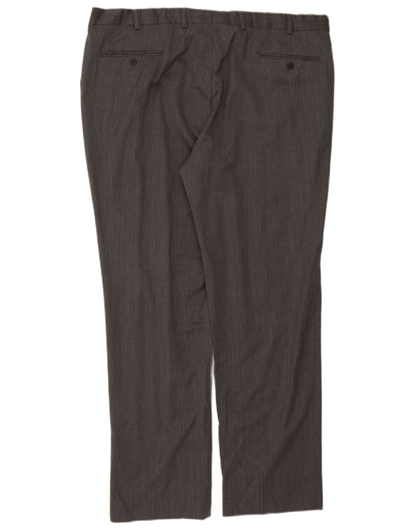 Мужские брюки прямого кроя BROOKS BROTHERS Madison Fit W44 L32 серые, шерстяные