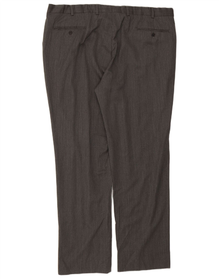 Мужские брюки прямого кроя BROOKS BROTHERS Madison Fit W44 L32 серые, шерстяные