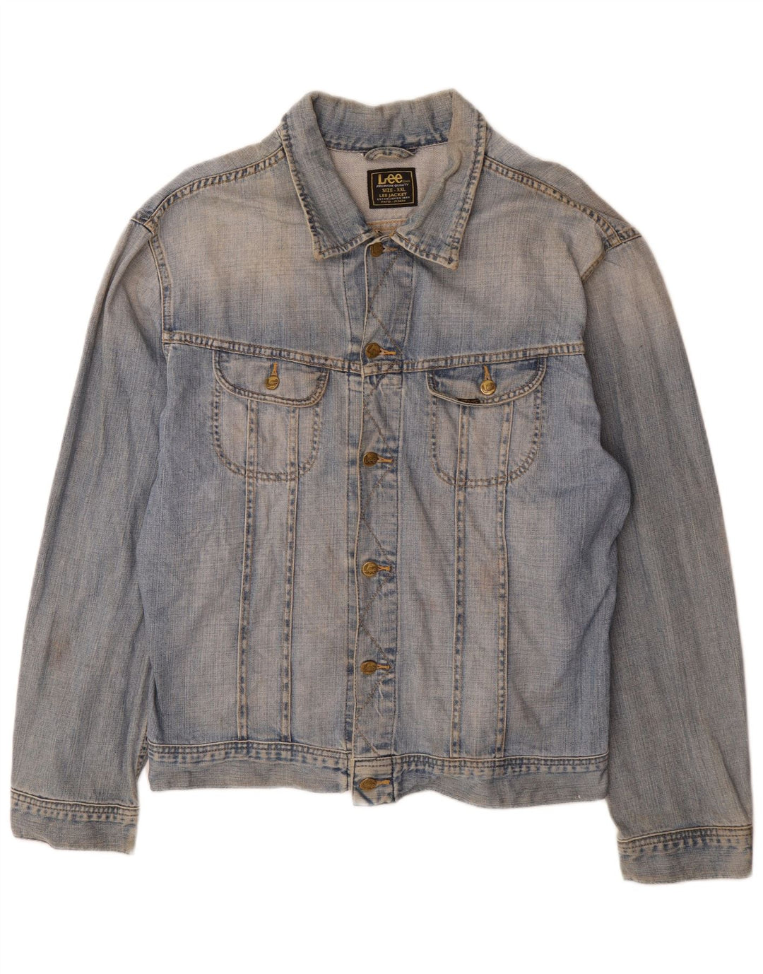 Мужская джинсовая куртка Lee UK 44 2XL, синяя, хлопок