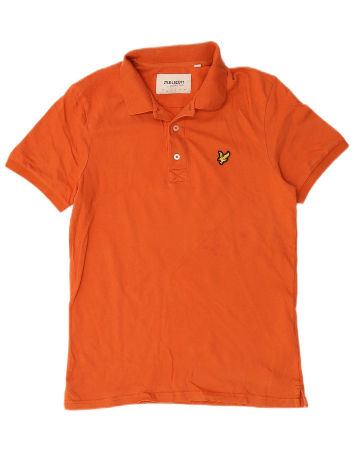Мужская рубашка-поло Lyle & Scott, маленькая оранжевая, хлопок