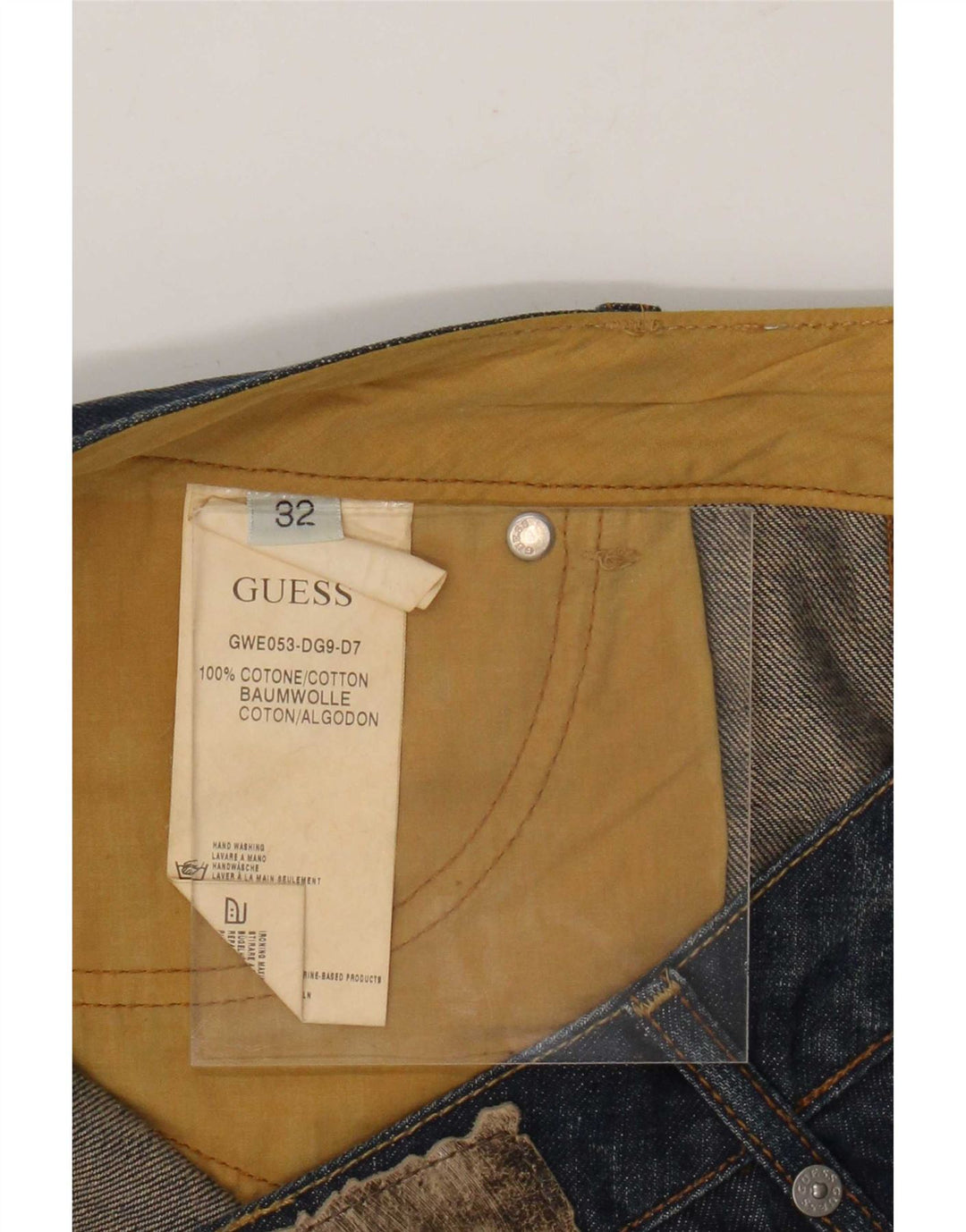 Guess Женская мини-джинсовая юбка W32, большая, темно-синяя, хлопок