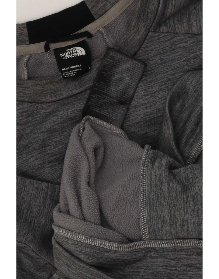 Мужской джемпер The North Face, большой серый полиэстер с цветными блоками