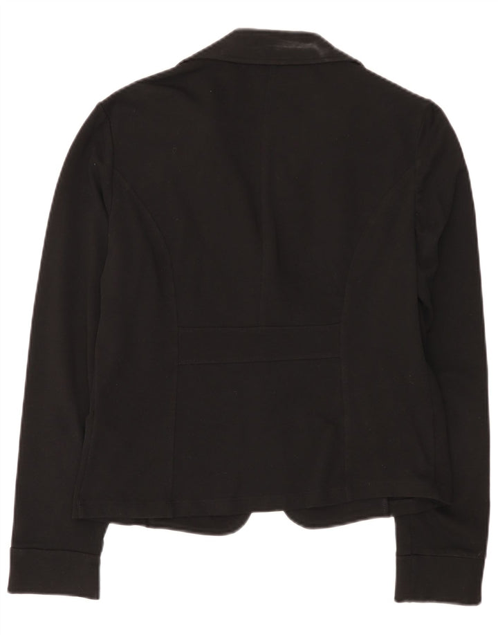 Женский пиджак Liu Jo на 1 пуговице, Великобритания, 18 XL, черный хлопок