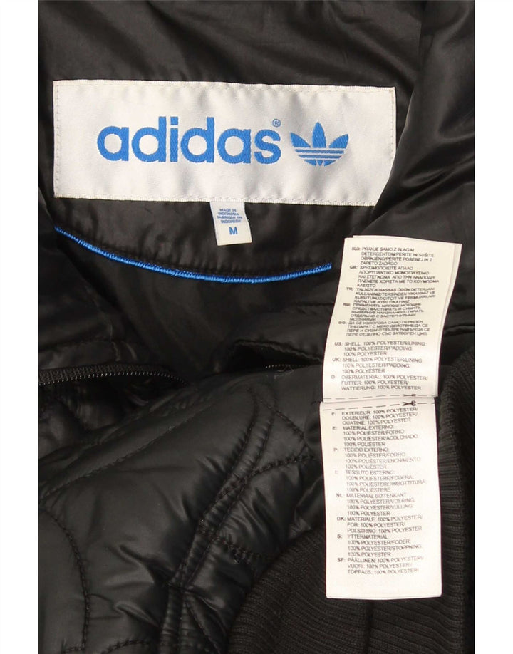 Женская утепленная куртка-бомбер Adidas UK 12, средний черный полиэстер