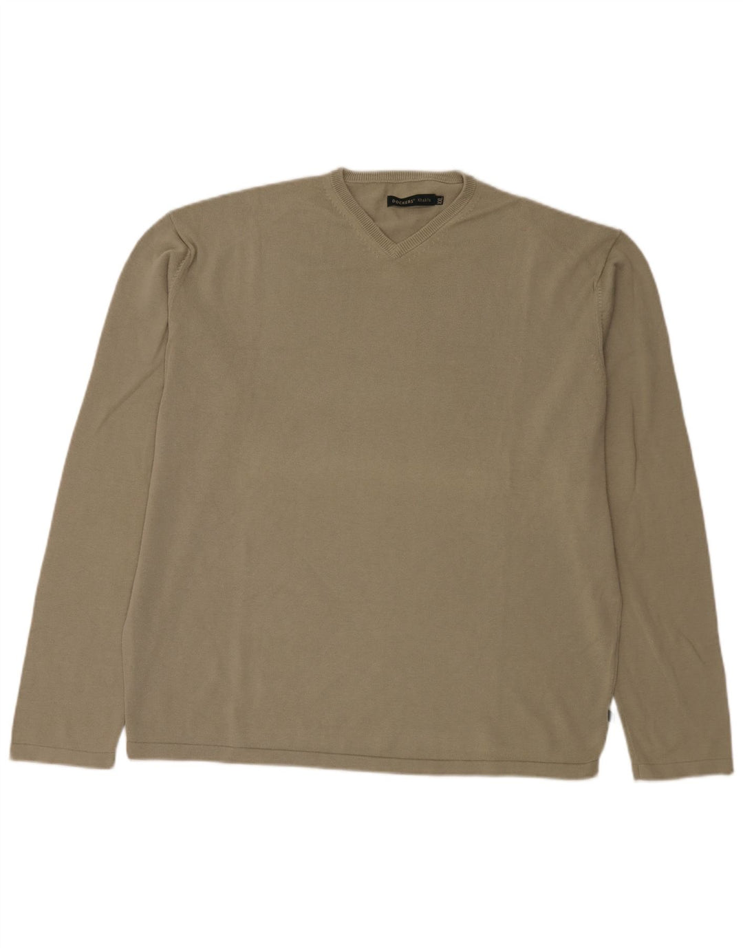 Dockers Мужской Джемпер Хаки с V-образным Вырезом 2XL Хаки