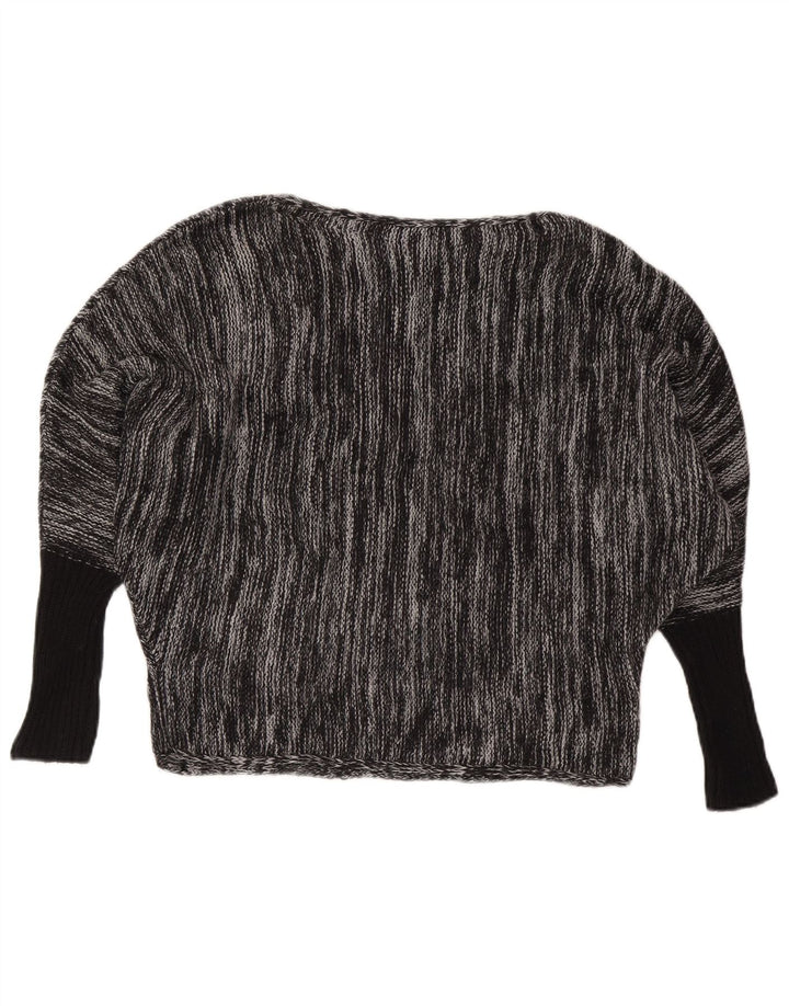 Женский джемпер с вырезом «лодочкой» CALVIN KLEIN JEANS UK 6 XS, серый в крапинку