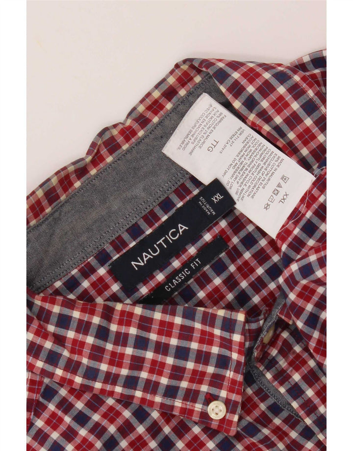 Мужская рубашка классического кроя Nautica 2XL, хлопковая красная клетка