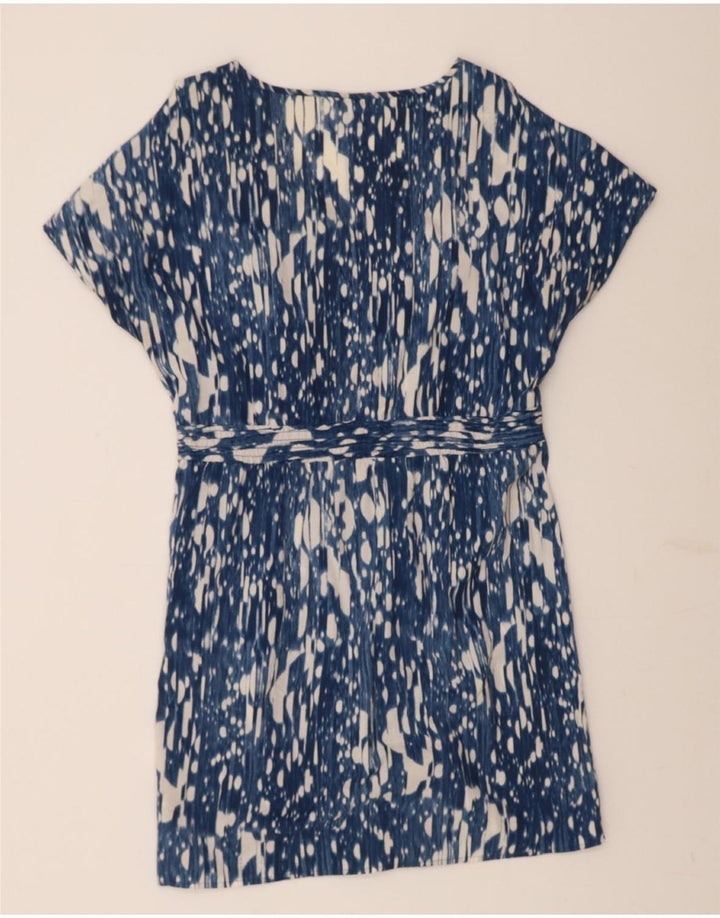 DKNY Womens Abstract Pattern Shift Dress UK 14 Medium Blue Cotton Vintage Dkny and Second-Hand Dkny from Messina Hembry 