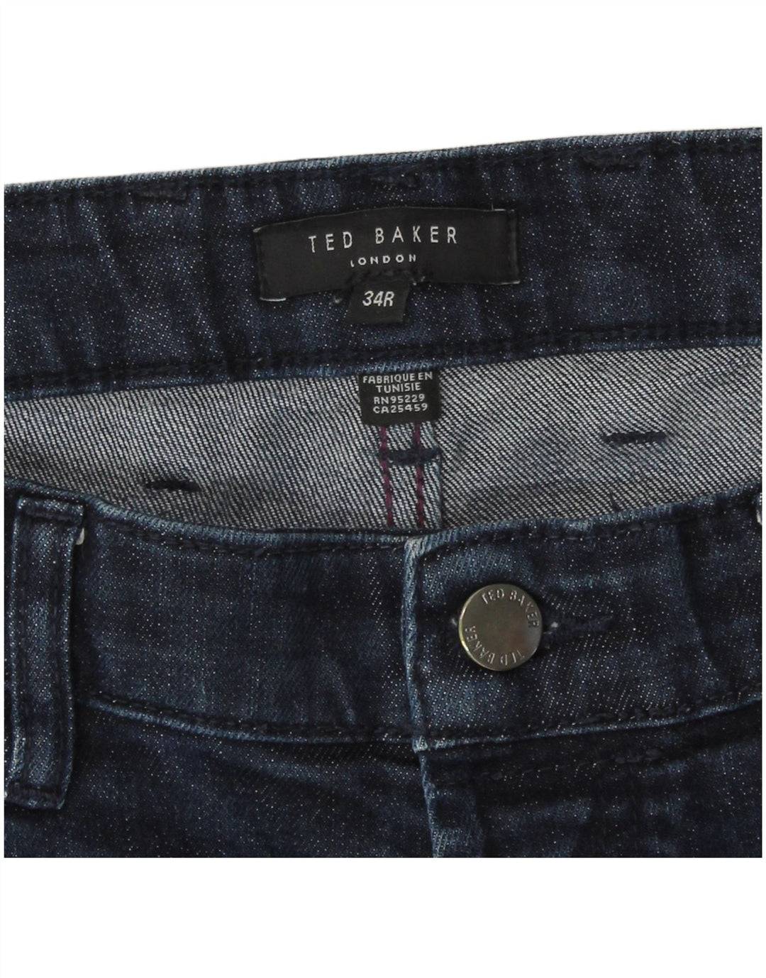 Мужские узкие джинсы Ted Baker W34 L32 Темно-синие, хлопок