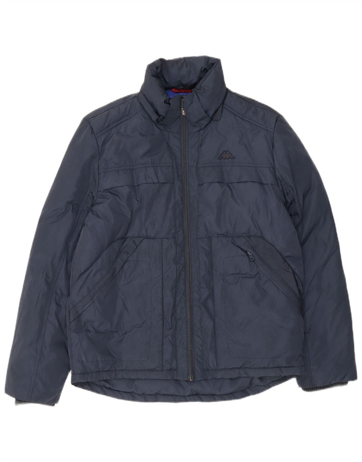 Мужская стеганая куртка Kappa UK 40, большая, темно-синяя, полиэстер