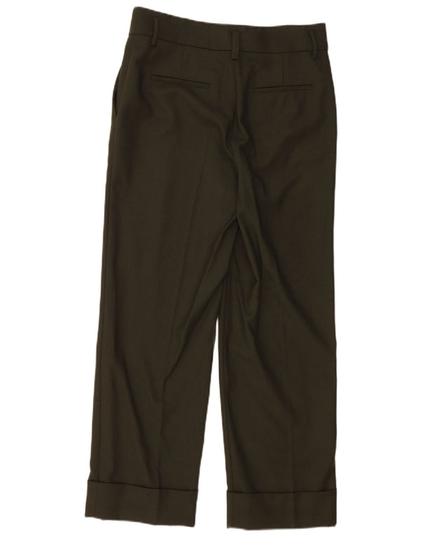 Massimo Dutti Женские прямые костюмные брюки EU 38 Small W28 L27 Хаки Шерсть